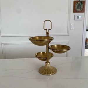 Elegant Gold Tiered Serving Tray